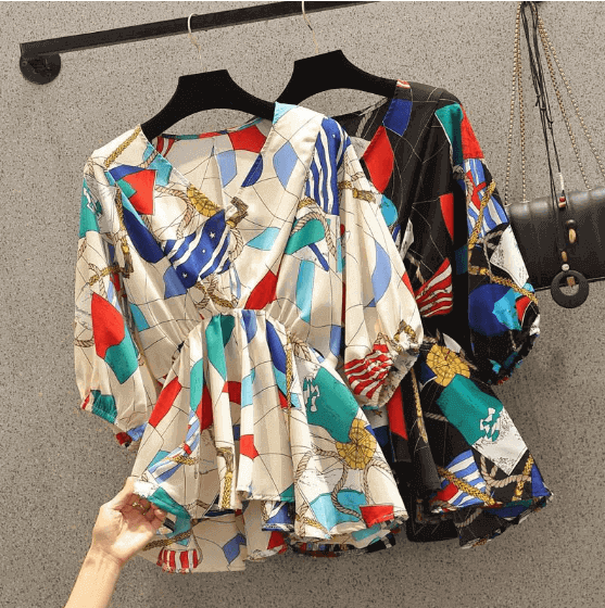 Summer Print Loose Blouse