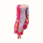 Block Printed & Embroidery Cotton Stitched Valinda Three Piece