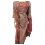 Block Printed & Embroidery Cotton Stitched Valinda Three Piece