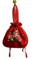 Women Bucket Bag Top Handle Ladies Handbag Phone Bag Summer Small Purse National Style Embroidered Flower Pattern Drawstring Bag - Image 4