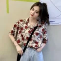 Women Shirts Short Sleeve Summer  Teens Streetwear Chic Tops Blouse - Image 5
