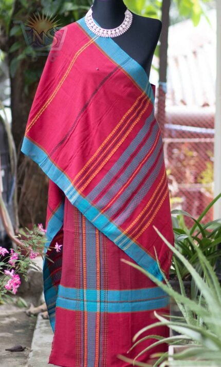 Deep Pink & Turquoise Tontuj Pinon Hadi